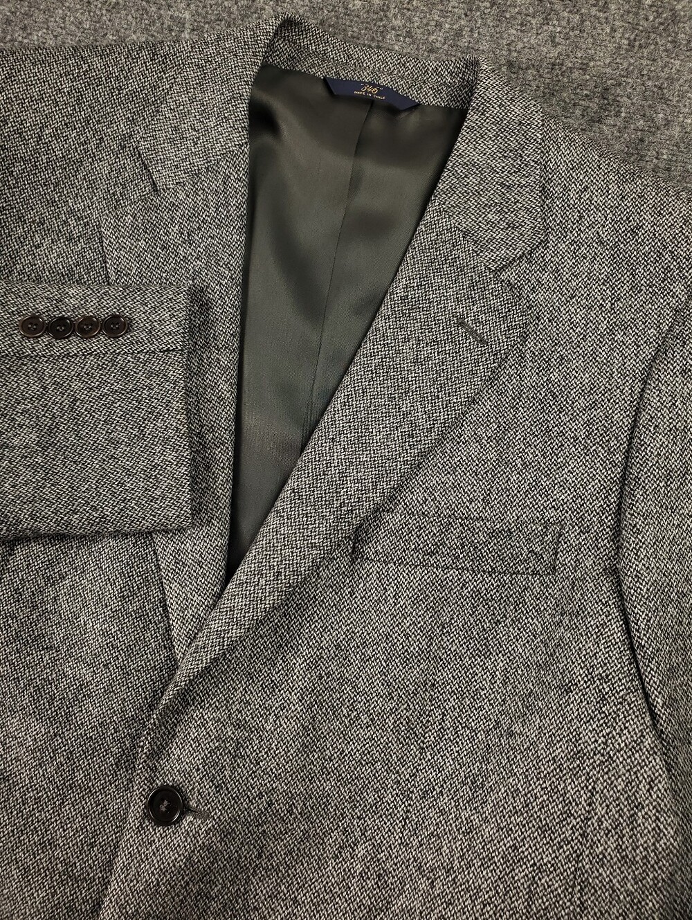 Vintage Brooks Brothers 346 Sport Coat 42R Wool Jacket Salt Pepper Barleycorn